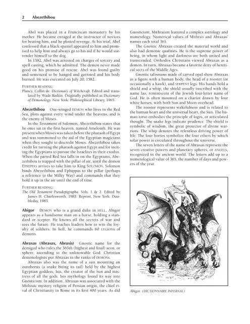 The Encyclopedia Of Demons And Demonology