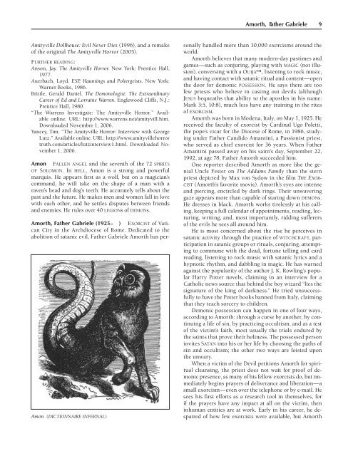 The Encyclopedia Of Demons And Demonology