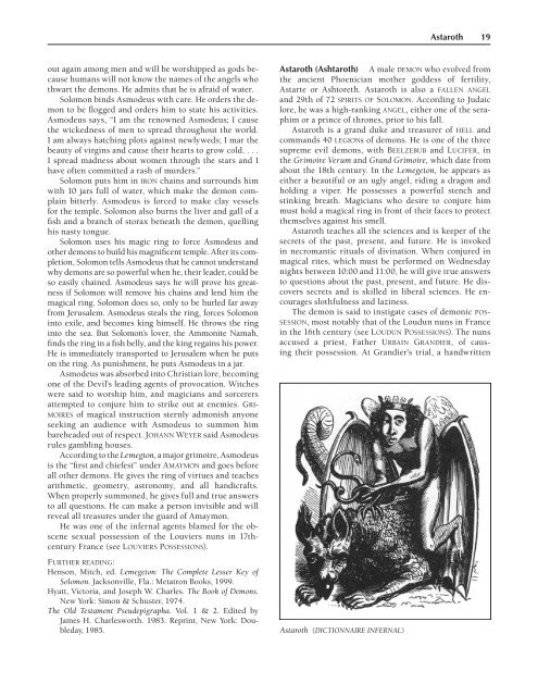 The Encyclopedia Of Demons And Demonology