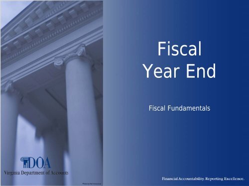 Fiscal Year End - Virginia Department of Accounts - Commonwealth ...