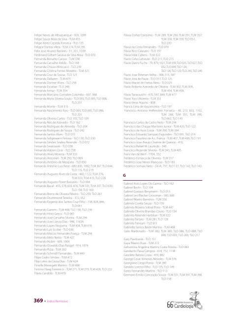 Ãndice Remissivo - 66 Congresso Brasileiro de Cardiologia