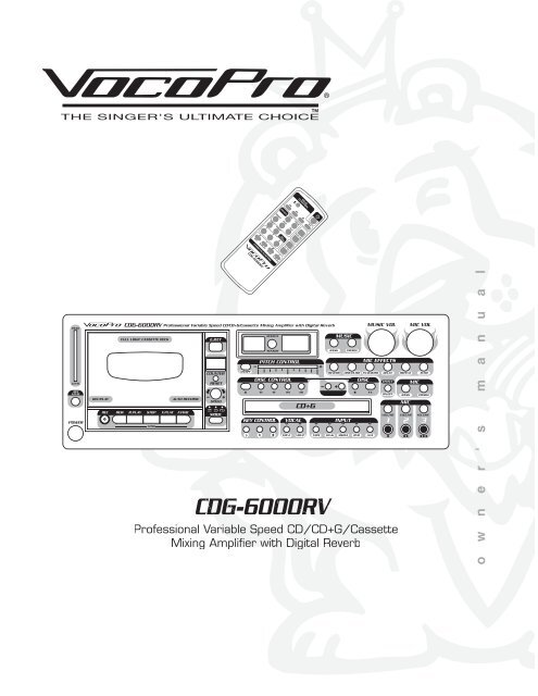 Vocopro Remote Control Product Manual - VocoPro