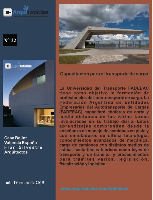 e-AN N° 22 Capacitación para el transporte de carga
