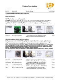 Verkaufspreisliste