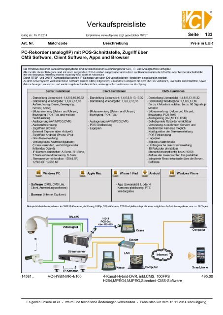 Verkaufspreisliste