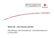 Swiss Life : votre assureur pension BLH Consultant.com