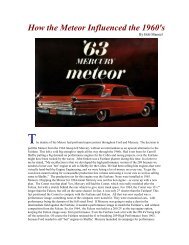 How the Mercury Meteor Influenced the 1960's - Comet East