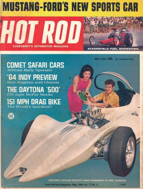 from Hot Rod Magazine, May 1964 Vol. 17 No. 5 1 of 8 - Comet East