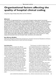 Organisational factors affecting the quality of hospital clinical coding