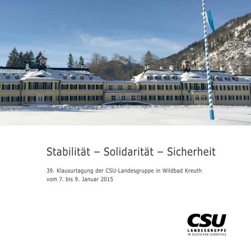 Stabilität – Solidarität – Sicherheit