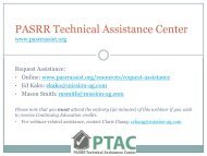 PASRR APPEALS - PASRR Technical Assistance Center