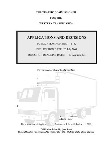 A&D 5142 - 20th July 2004 - Driver and Vehicle Licensing Agency