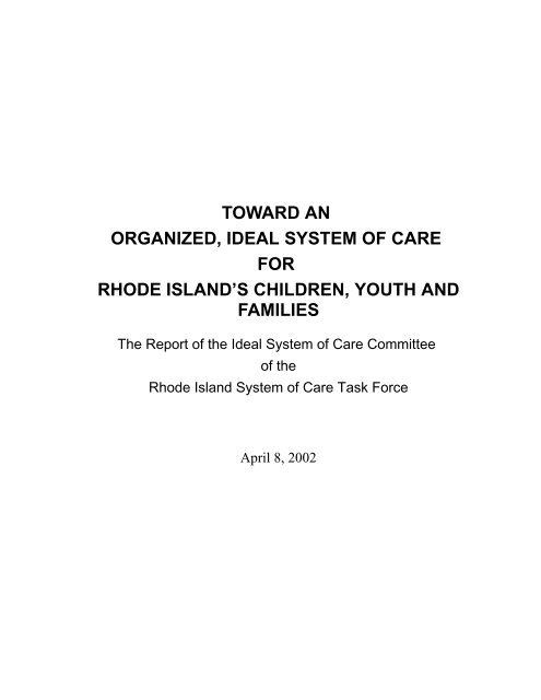 system of care for rhode island's children, youth and families