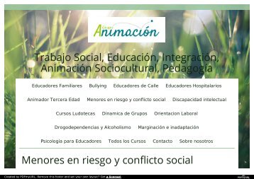 Curso menores en riesgo y conflicto social