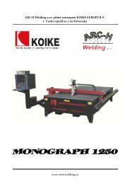 model monograph 1250 - ARC-H Welding sro