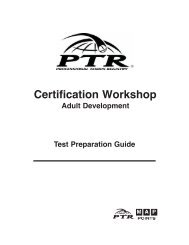 Certification Workshop - Professional Tennis Registry