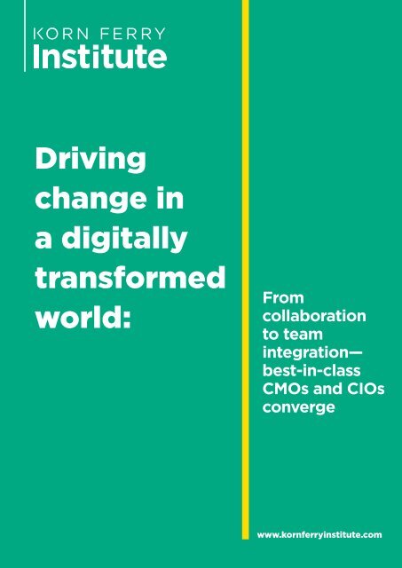 Driving change in a digitally transformed world
