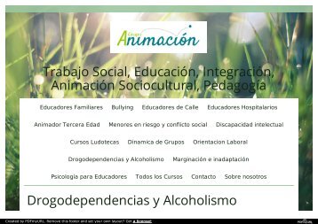 Cursos Drogodependencias y Alcoholismo