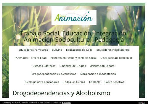 Cursos Drogodependencias y Alcoholismo