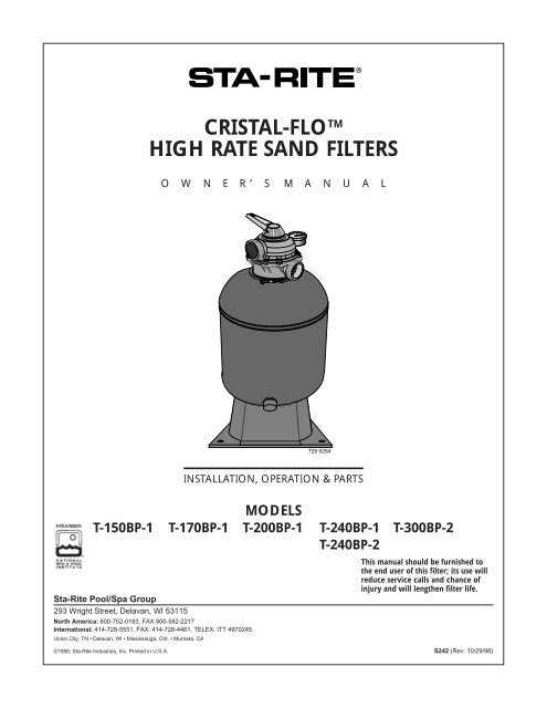 High Rate Sand Filters - Rick English - Swimming Pool Consultant