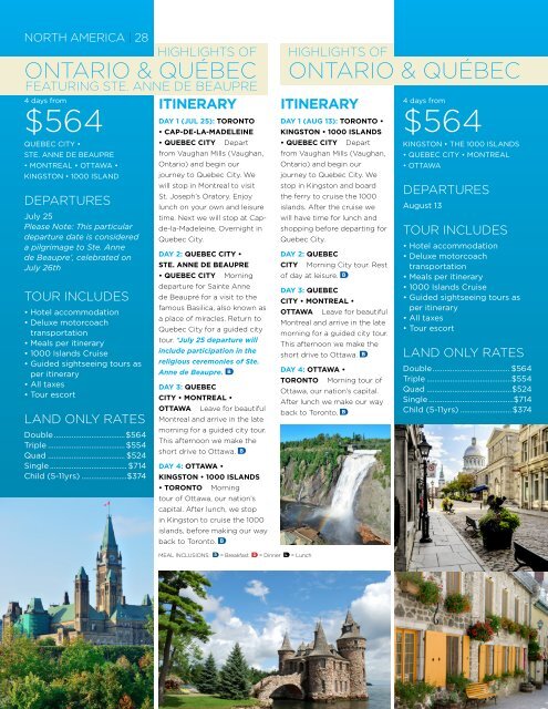 2015 Escorted Tours