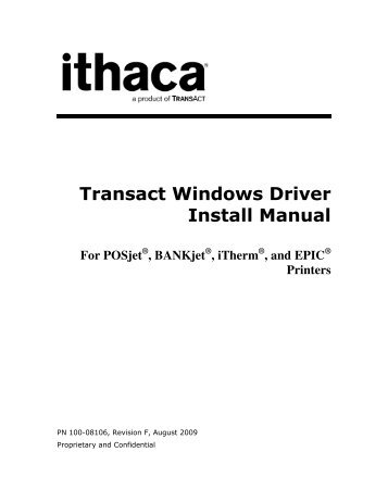 Driver Installation Manual - TransAct