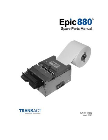 EPIC 880 Spare Parts Guide - TransAct