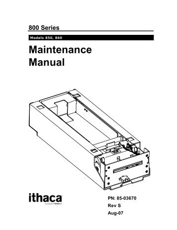 Series 800 Maintenance Manual - TransAct