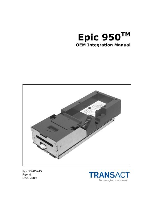 Epic 950 OEM Integration Manual - TransAct