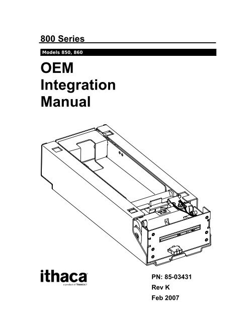 Series 800 Oem Integration Manual Transact