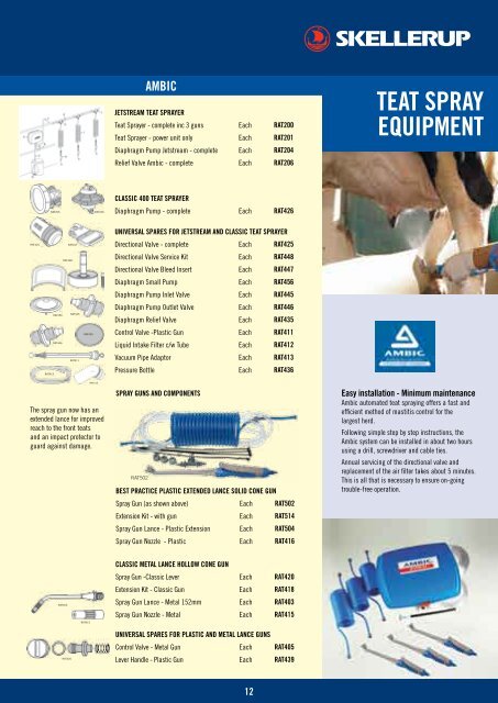 DAIRY PRODUCT CATALOGUE - Skellerup 2500 Change > Home