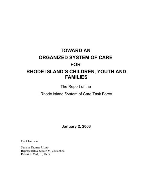 Final Report - RI Department of Children, Youth & Families