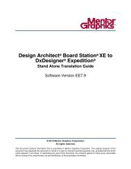 Design ArchitectÂ® Board StationÂ® XE to DxDesignerÂ® ExpeditionÂ®