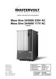 Mass Sine 24/5000 230V AC Mass Sine 24/4000 ... - Mastervolt Polska