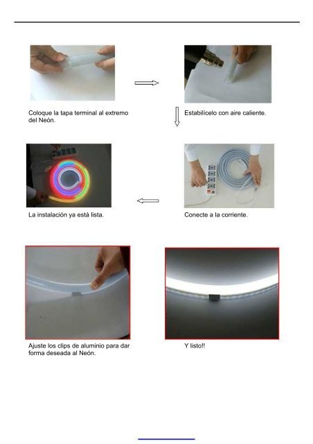 INSTRUCCIONES DE INSTALACION NEON