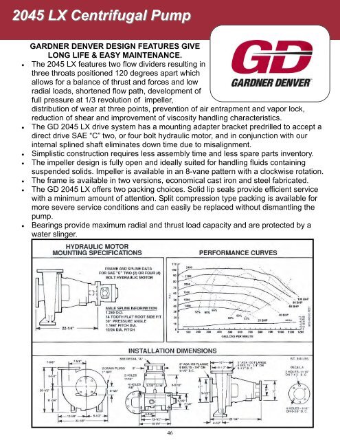 2045 LX Centrifugal Pump - QUINCIE Oilfield Products