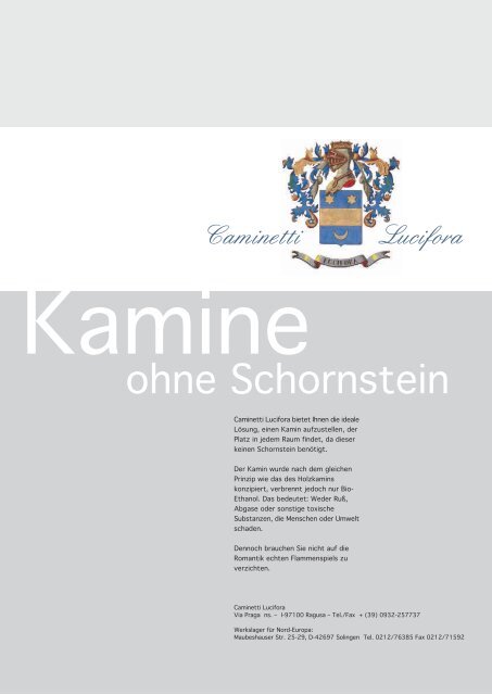 ohne Schornstein