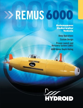 Remus 6000 Autonomous Underwater Vehicle