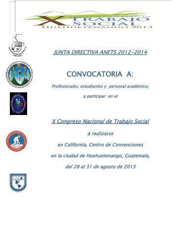 Convocatoria al X Congreso Nacional de Trabajo Social