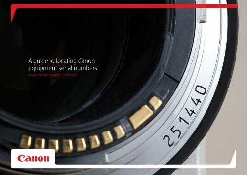 serial number on canon camera serial number on canon camera