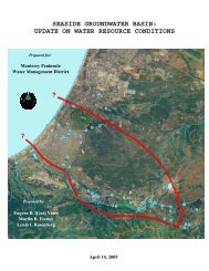 seaside groundwater basin: update on water resource conditions