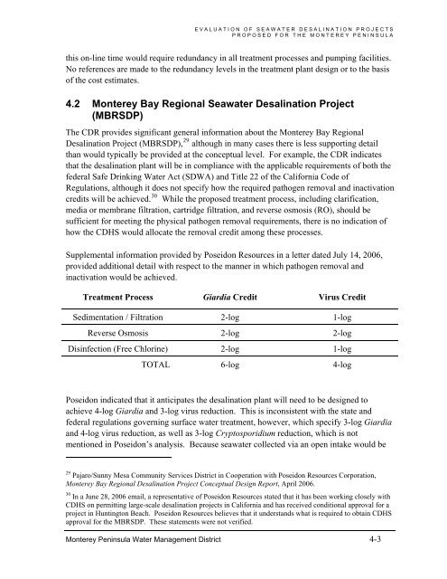 FINAL REPORT Evaluation of Seawater Desalination Projects ...