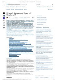 Netzwerk Management Server mit Raspberry Pi