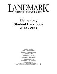 elementary handbook - Landmark Christian School