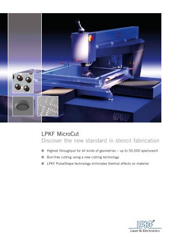 LPKF MicroCut Discover the new standard in stencil ... - Pannoncad