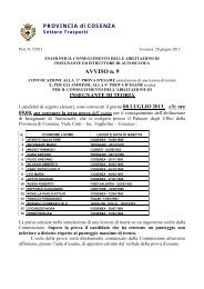 Convocazione Esame Insegnante Di Provincia Di Cosenza