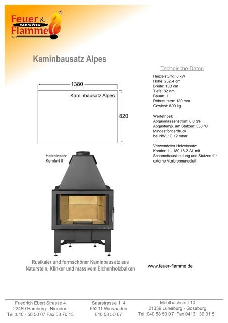 Kaminbausatz Alpes - Feuer & Flamme