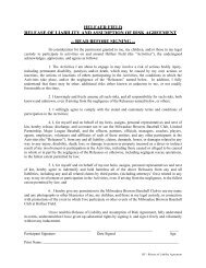 Helfaer Field Release of Liability Agreement - BallCharts.com