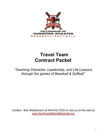 Travel Team Contract Packet - BallCharts.com