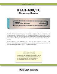 UTAH-400/TC - Utah Scientific